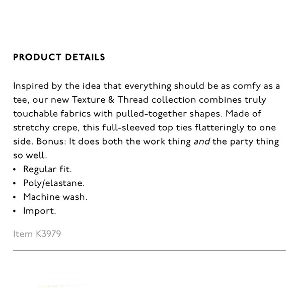 Madewell Texture & Thread Black Stretch Crepe Wrap Top M - Picture 3 of 8